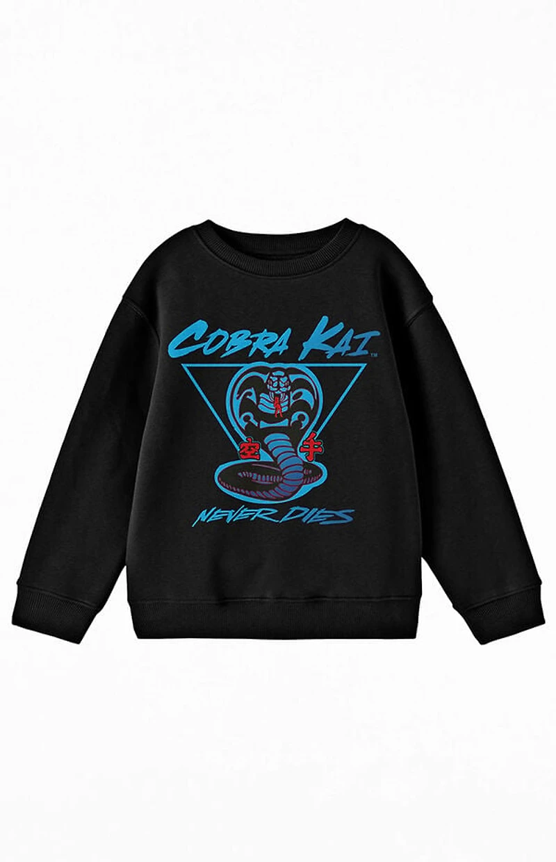 Kids Cobra Kai Never Dies Crew Neck Sweatshirt