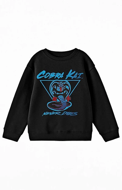 Kids Cobra Kai Never Dies Crew Neck Sweatshirt