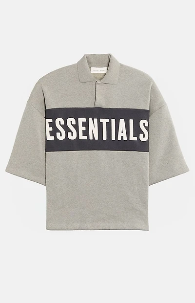 Fear of God ESSENTIALS Seal Paneled Cropped Polo Shirt