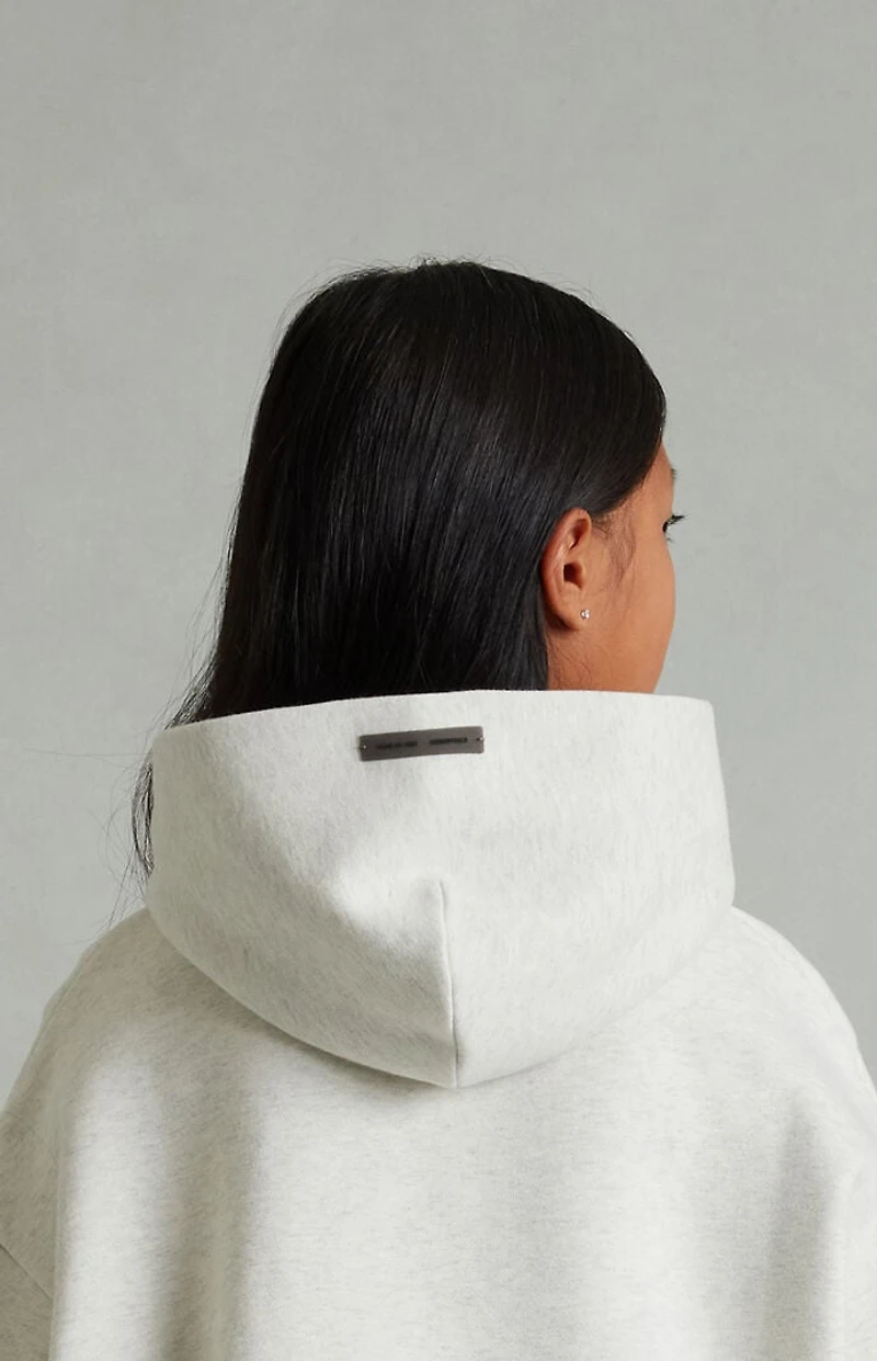 Fear of God ESSENTIALS Kids Heather Oatmeal Embossed Classic Hoodie