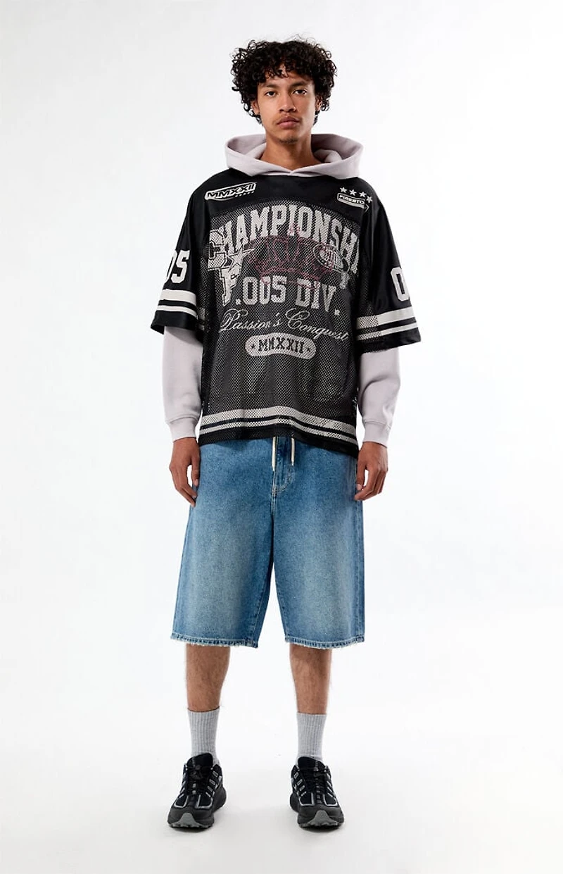 Pacsun Championship Jersey 2fer Hoodie