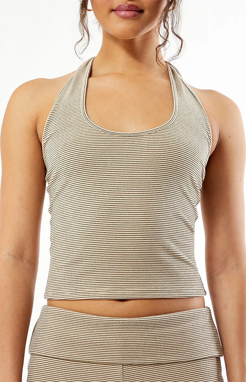 Your Favorite Lila Striped Halter Top