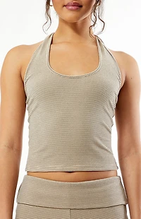 Your Favorite Lila Striped Halter Top