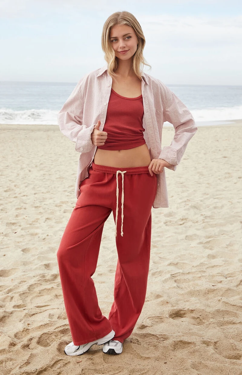 John Galt White & Pink Striped Long Sleeve Shirt