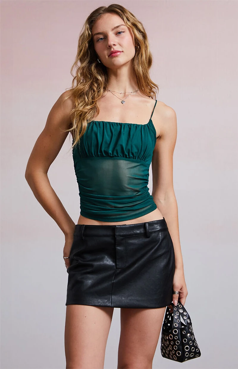 Third Charm Raven Mesh Tank Top