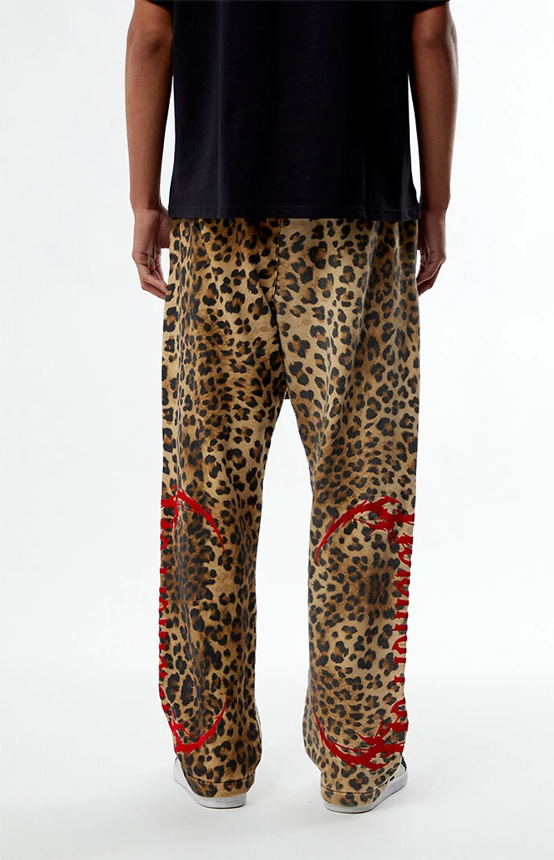 No Tomorrow x Civil Active Leopard Straight Leg Sweatpants