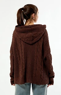 Your Favorite Dylan Zip Up Hooded Cardigan