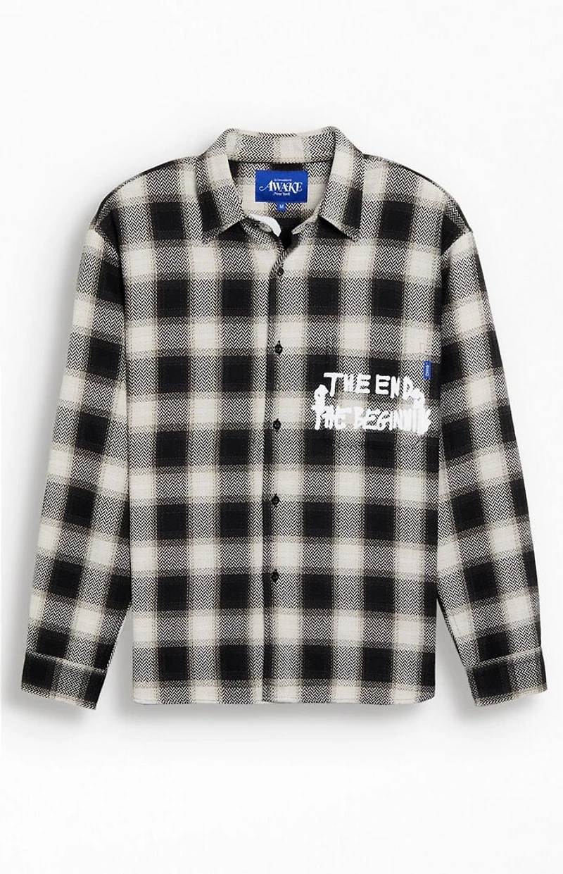 Awake NY End And Beginning Embroidered Flannel Shirt