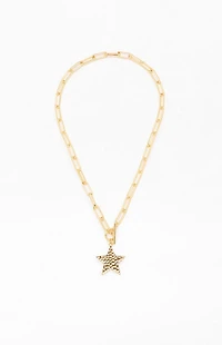 LA Hearts Star Link Pendant Necklace