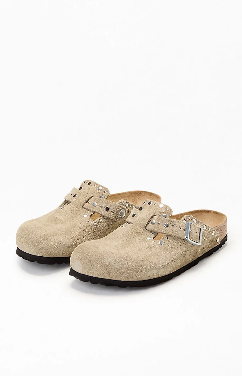 Birkenstock Women's Boston Rivets Clog Taupe
