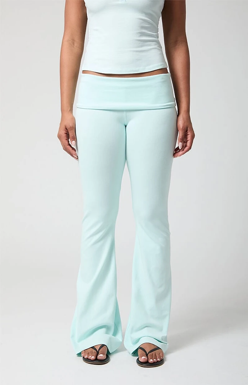 PAC 1980 DRIFT Active Fold-Over Waistband Flare Yoga Pants