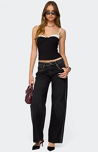 Edikted Contrast Peekaboo Corset