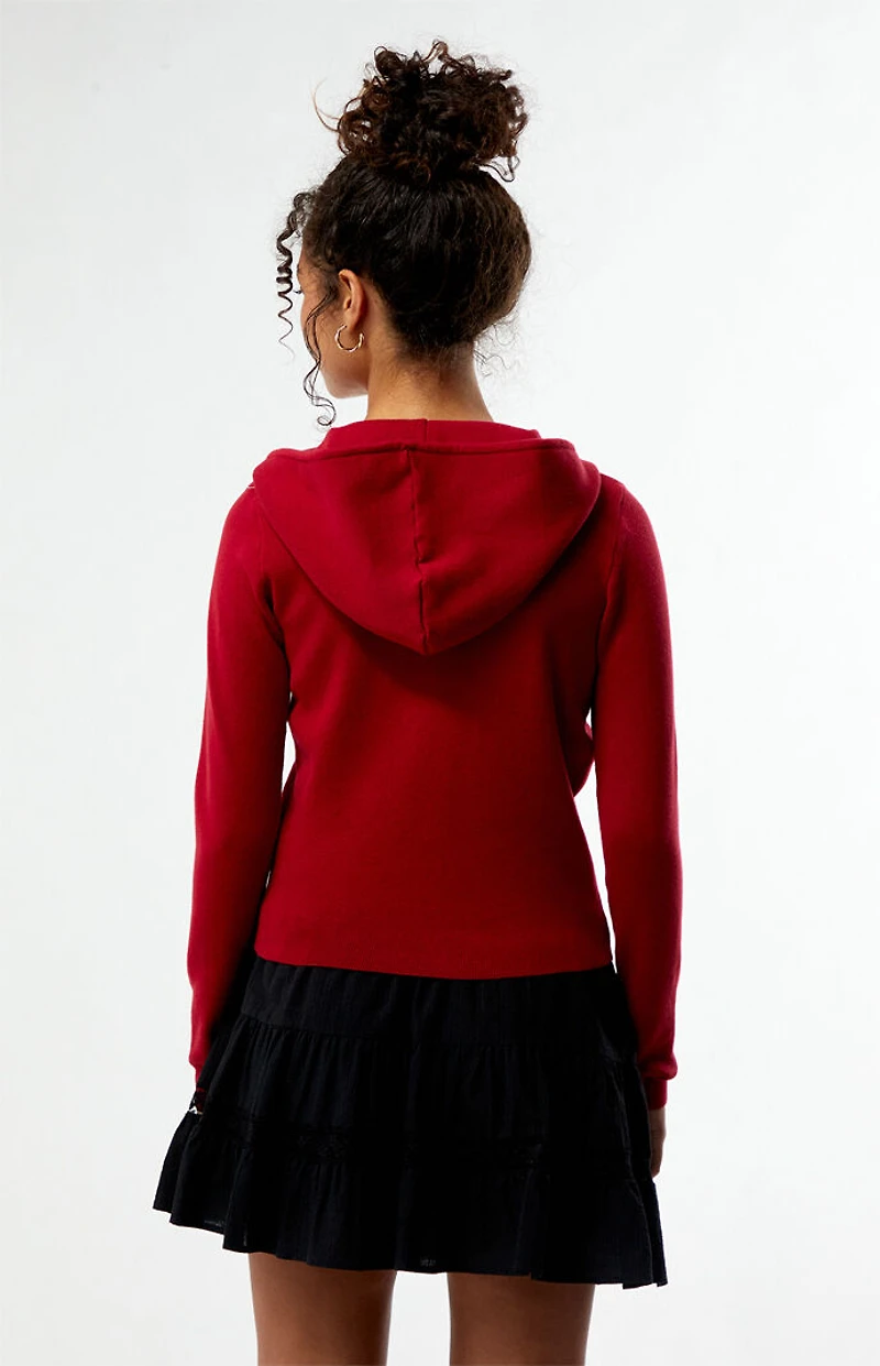 HYPE & VICE Stanford Cardinal Ribbed Zip Up Hoodie