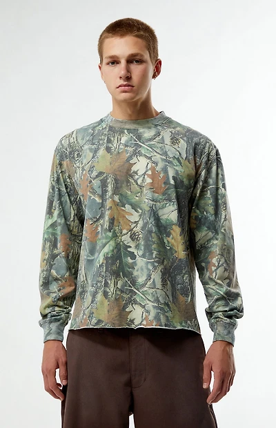 Pacsun Camo Cropped Long Sleeve T-Shirt