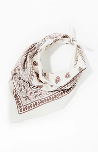 LA Hearts Bone Paisley Bandana