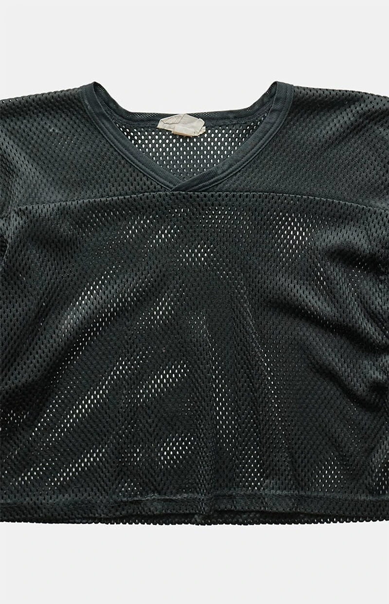 PS VINTAGE 90s Mesh Jersey V-neck Cropped Top