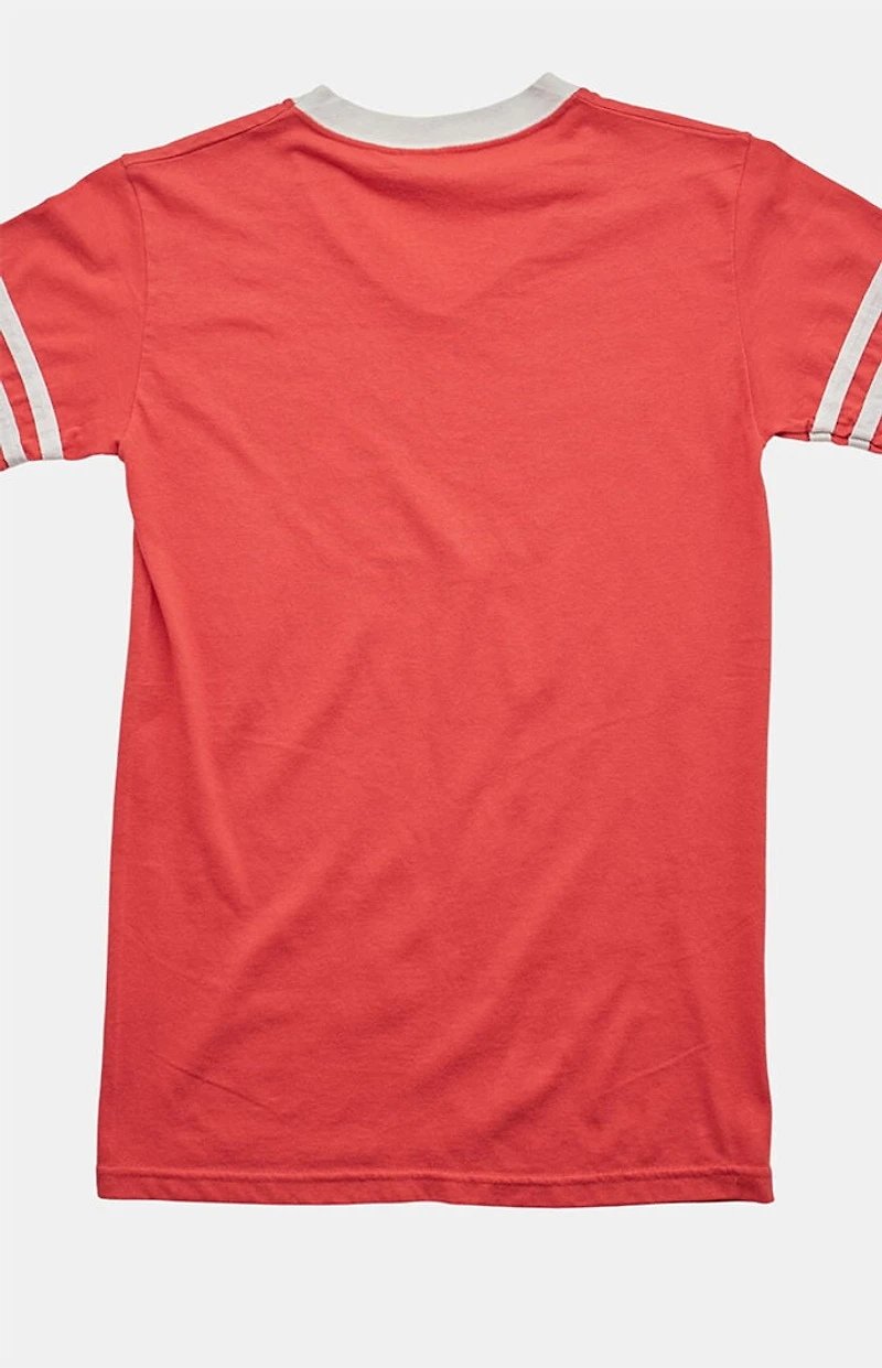 PS VINTAGE 2000s College V-neck Graphic T-Shirt