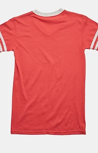 PS VINTAGE 2000s College V-neck Graphic T-Shirt