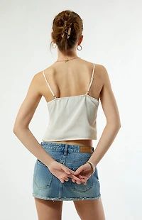 Your Favorite Embroidered Babydoll Tank Top