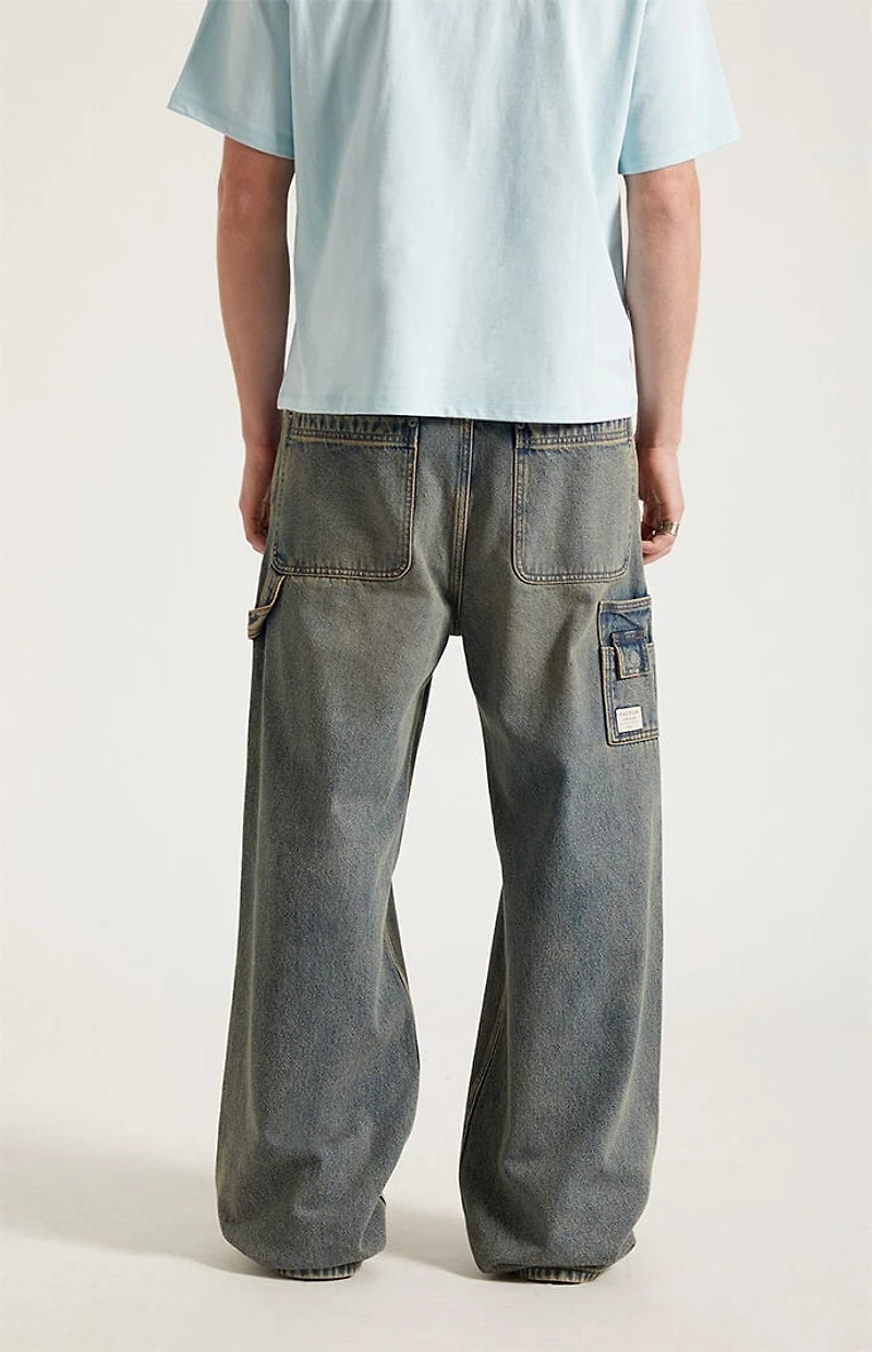 Pacsun Dylan Baggy Jeans Carpenter Medium Blue Tint