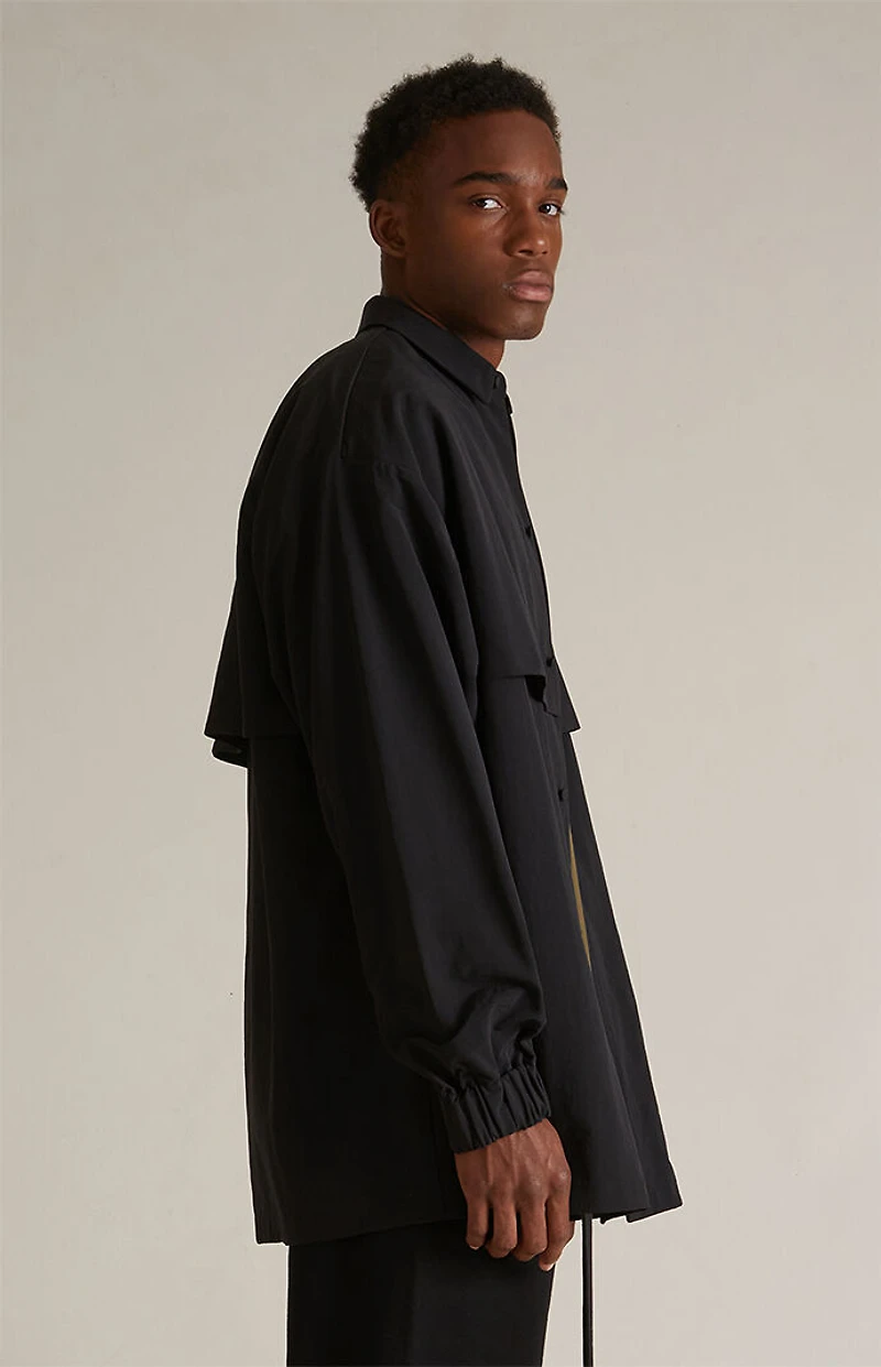 Fear of God ESSENTIALS Black Military Nylon Overshirt Jacket