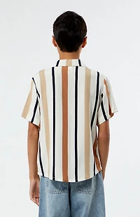 Pacsun Kids Stripe Camp Shirt