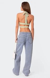 Edikted Cady Tie Front Cut Out Top