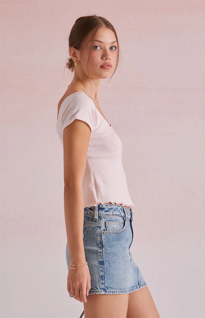 Beverly and Beck Maggie Pointelle T-Shirt