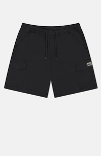 WeSC Black Utility Cargo Shorts