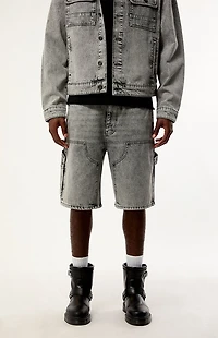 L/AB c/o Off-White Black Baggy Carpenter Denim Shorts