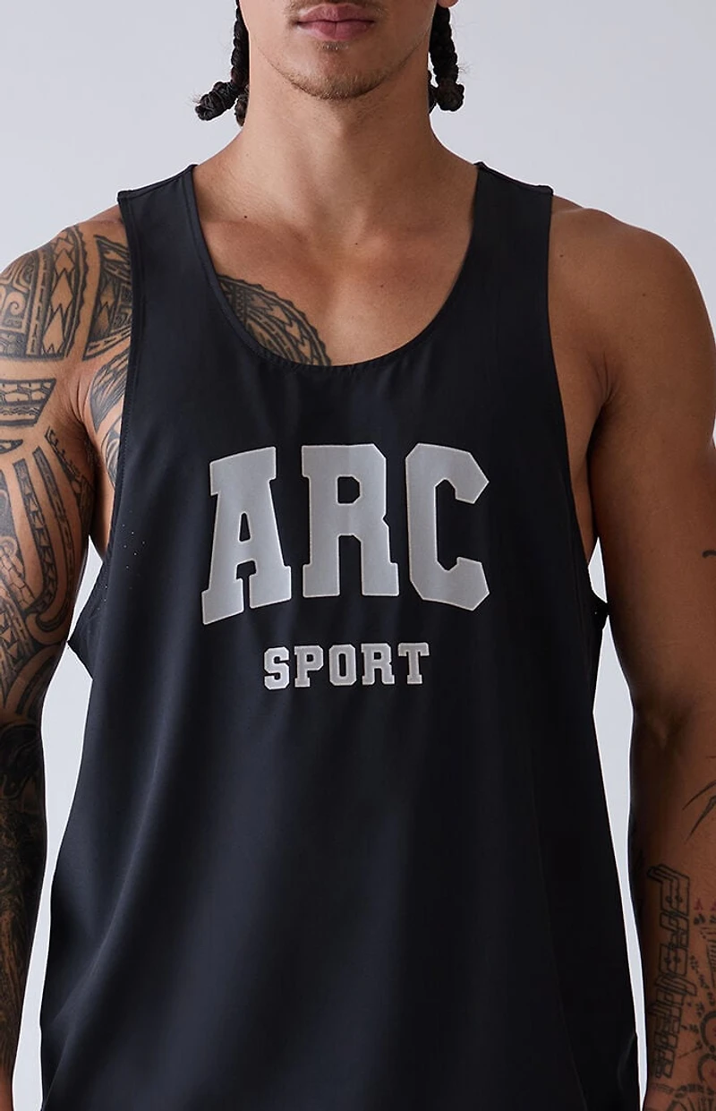 A.R.C. Black Active Singlet Tank Top