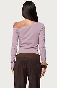 Edikted Emmiline Lacey Off Shoulder Top