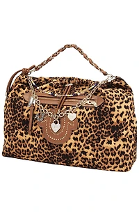 True Religion Leopard Print Soft Hobo Bag
