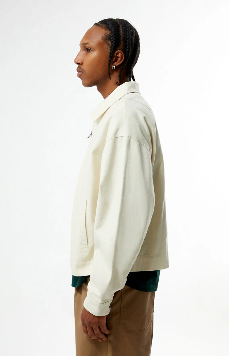 Pacsun Cream Double Seams Gas Jacket