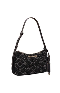 True Religion Studded Black Denim Shoulder Bag
