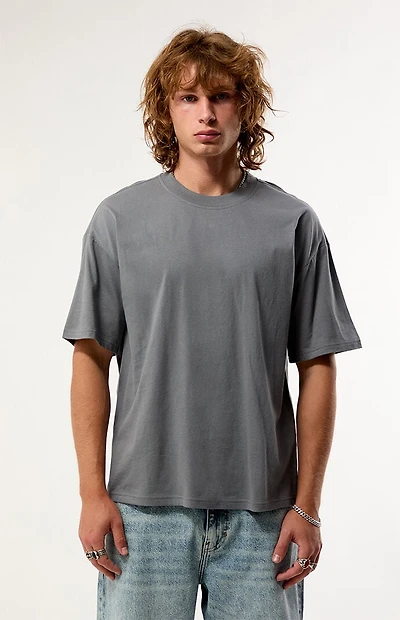 PS Basics Gray Basic Oversized T-Shirt