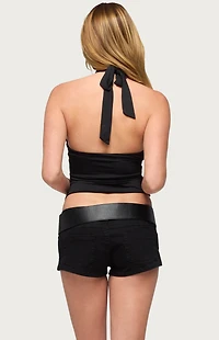 Edikted Mahliah Studded Cutout Halter Top