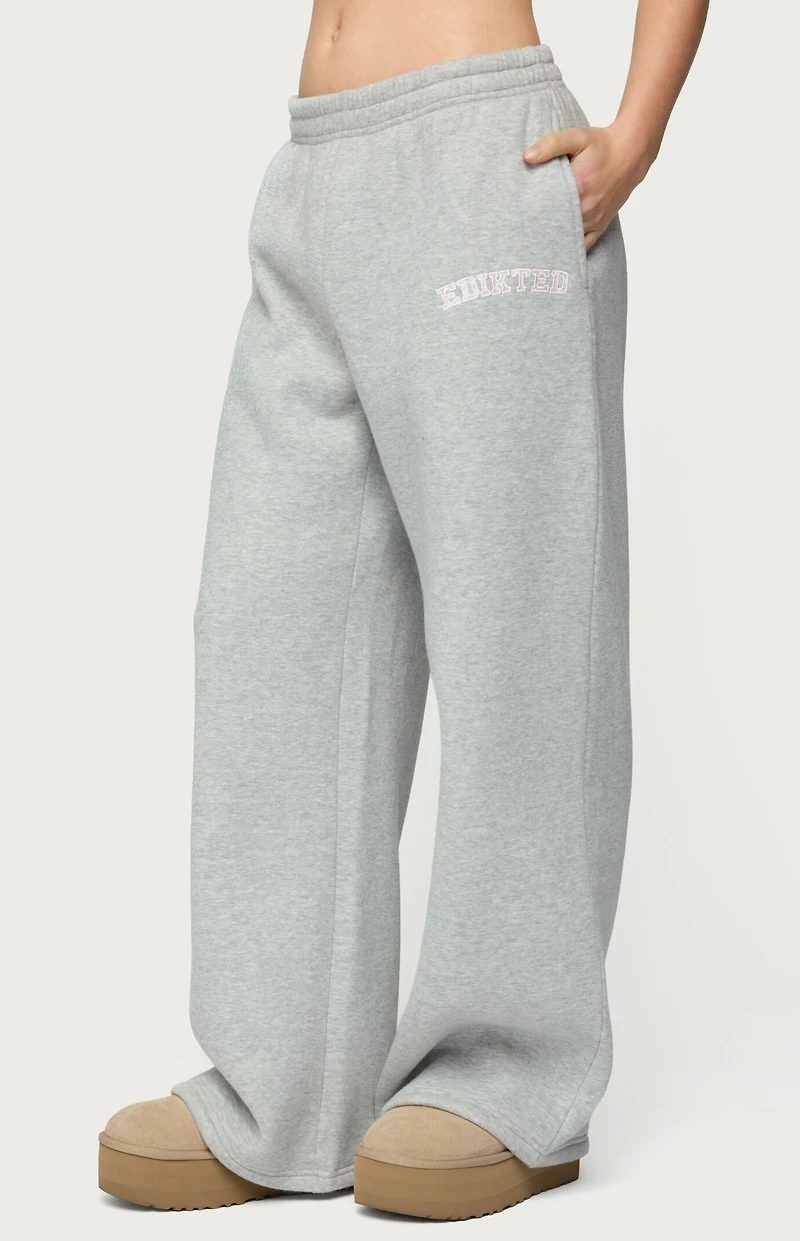 Edikted Lover Wide Leg Sweatpants
