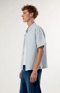 Pacsun Striped Boxy Short Sleeve Button Down Shirt