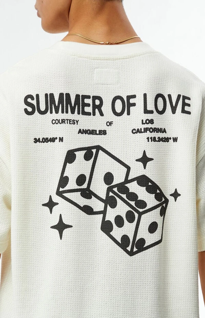 Pacsun Summer of Love Dice Waffle Knit T-Shirt