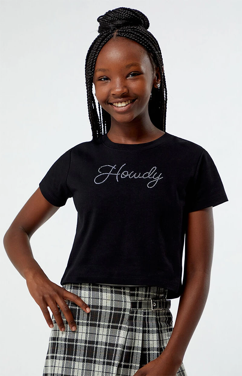 Pacsun Kids Howdy Rhinestone Skimmer T-Shirt