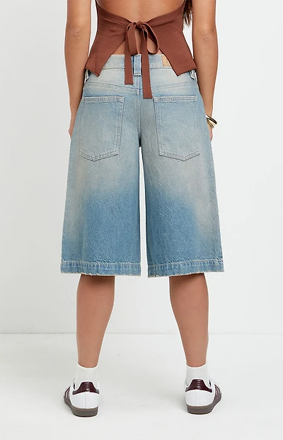 Pacsun Peyton Extreme Jorts Light Blue Tint