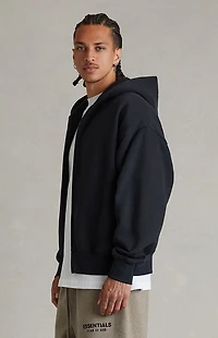 Fear of God ESSENTIALS Vintage Black Classic Zip Up Hoodie
