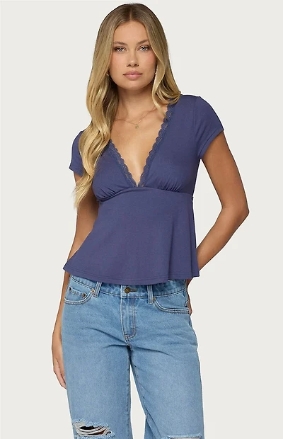 Edikted Palermo Lacey Babydoll Top
