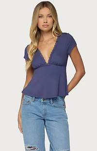 Edikted Palermo Lacey Babydoll Top