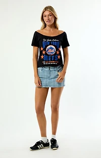 WILD COLLECTIVE x MLB NY Mets Off-The-Shoulder T-Shirt