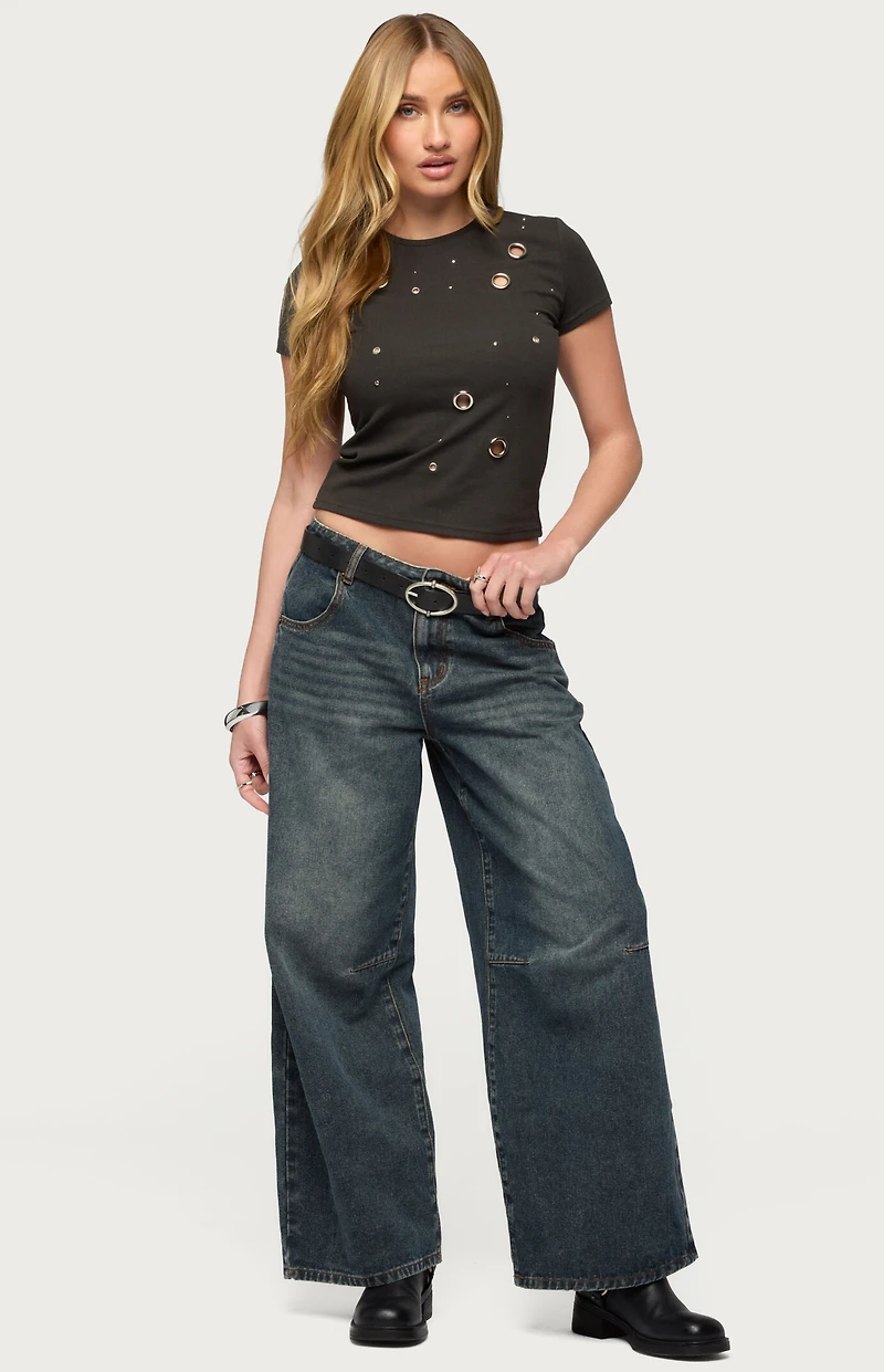 Edikted Aitana Grommet Stud T-Shirt