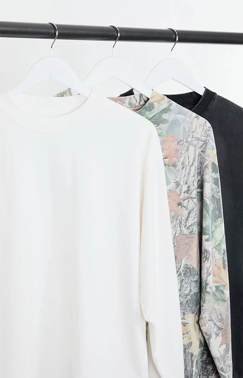 Pacsun 3 Pack Premium Cropped Long Sleeve T-Shirts
