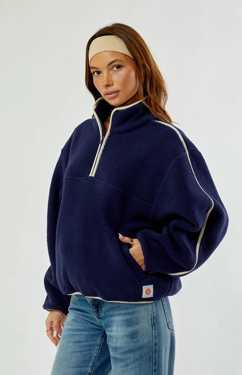 Rhythm Camp Half Zip Sherpa Pullover Sweatshirt