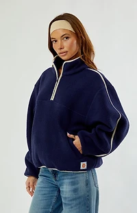 Rhythm Camp Half Zip Sherpa Pullover Sweatshirt